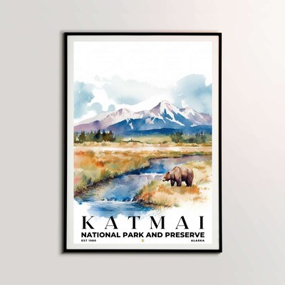 Katmai National Park and Preserve Poster, Travel Art, Office Poster, Home Decor | S4 - image1